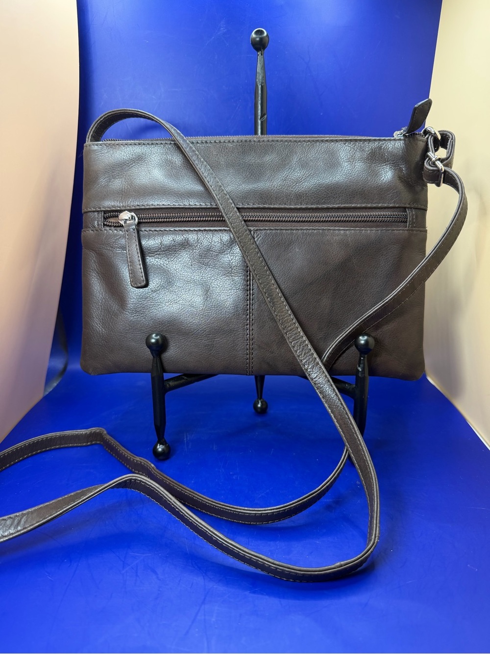 Genuine Leather Crossbody Bag by ili New York.